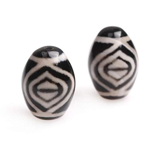 SHGbeads Tibet Eye Achat natürlicher Edelstein lose Perlen für Schmuckherstellung, 10 x 14 mm, 1 Stück von GEM-INSIDE CREATE YOUR OWN FASHION
