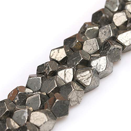 Sweet & Happy Girl'S Store 8mm facettierte Edelstein Silber Grau Pyrit Perlen Strang 15 Zoll Schmuckherstellung Perlen von GEM-INSIDE CREATE YOUR OWN FASHION