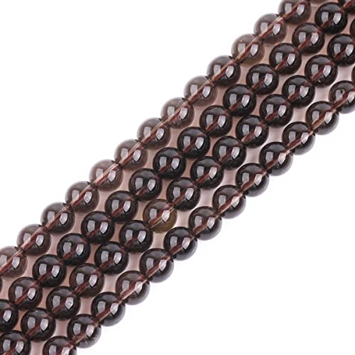 Sweet & Happy Girl's Store Kettenstrang mit Perlen aus Rauchquartz zur Fertigung von Schmuck, 38,1 cm, 6mm Smoky Quartz Beads von GEM-INSIDE CREATE YOUR OWN FASHION