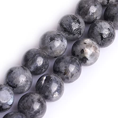 Sweet & Happy Girl's store 10mm Edelstein Schwarz Larvikit Labradorit Perlen Stränge 15 Zoll Schmuckherstellung Perlen von GEM-INSIDE CREATE YOUR OWN FASHION