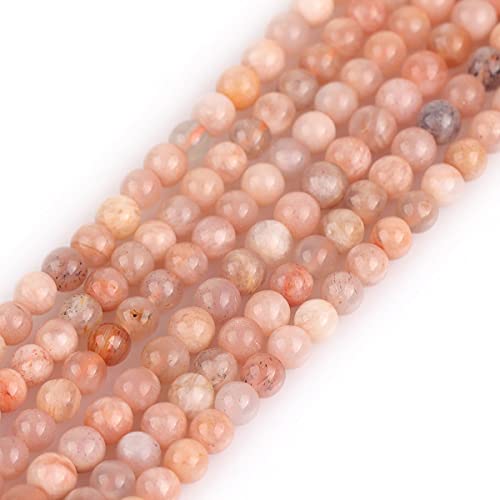 Sweet & Happy Girl's store 4mm runde Edelstein-Sun-Stein Strang 15 Zoll Schmuckherstellung Perlen von GEM-INSIDE CREATE YOUR OWN FASHION