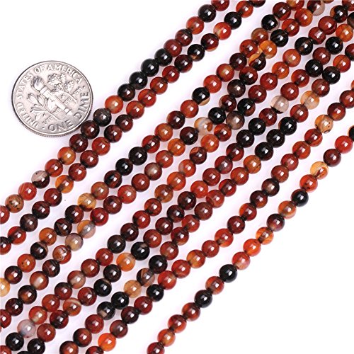 Sweet & Happy Girl's store 4mm runde Edelstein-Wei? / Schwarz Achat Perlen Strang 15 Zoll Schmuckherstellung Perlen von GEM-INSIDE CREATE YOUR OWN FASHION