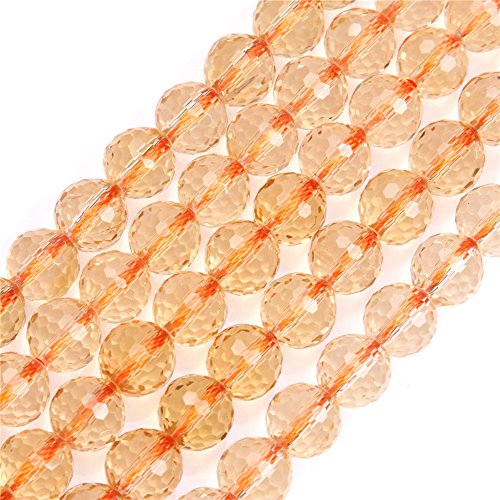 Sweet & Happy Girl's store 8mm facettierten Citrin Perlen Strang 15 Zoll Schmuckherstellung Perlen von GEM-INSIDE CREATE YOUR OWN FASHION