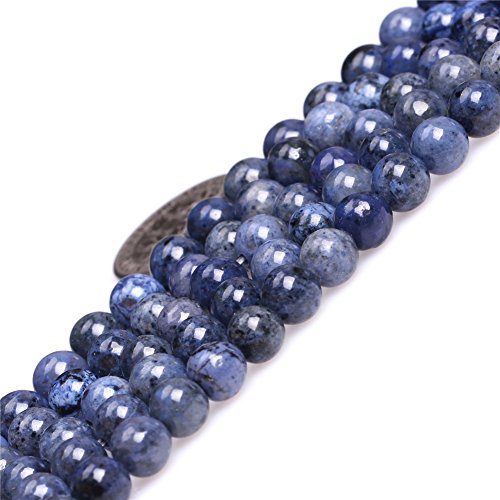 gem-inside 4 mm A Grade natur Dumortierit Edelstein Semi Precious dunkelblau rund Perlen für Schmuckherstellung 38,1 cm 6mm 6mm Dark Blue von GEM-INSIDE CREATE YOUR OWN FASHION