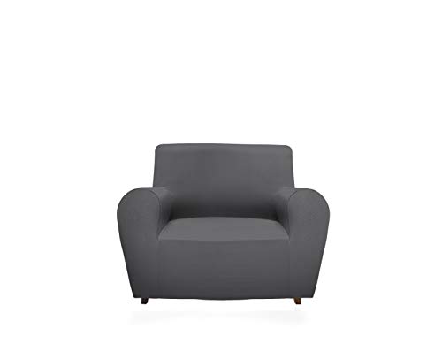GEMITEX Sofabezug Magico Made in Italy, 1-Sitzer, Farbe Grau, aus einfarbigem und elastischem Stoff, Neue Passform, 96% Polyester und 4% Elastan, perfekt für alle Sofas von GEMITEX