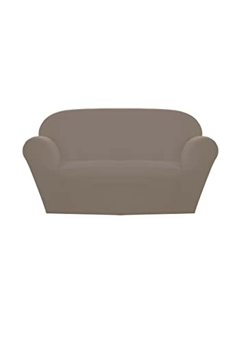 GEMITEX Sofabezug Flexy 2-Sitzer, Taubengrau, hergestellt in Italien, Stäbchen von GEMITEX
