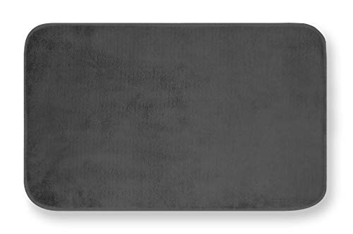 GEMITEX Merlin Teppich, 50 x 80 cm, sehr saugfähig, Polyester, Anthrazit von GEMITEX