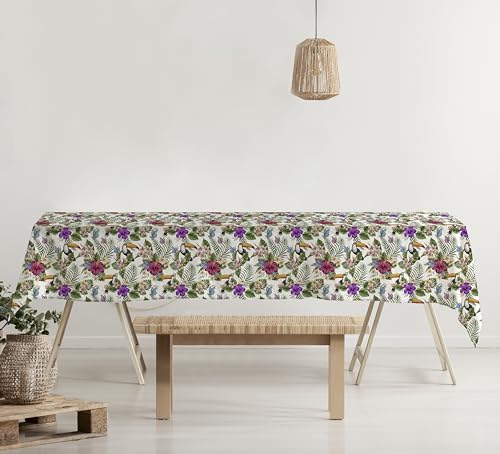 GEMITEX Tucano 234 Tischdecke, Plüsch, gewachst, ideal für rechteckige Tische für 6/8 Personen, 140 x 180 cm, hergestellt in Italien von GEMITEX