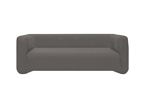 GEMITEX Flexy Sofaüberwurf für 3-Sitzer, grau, hergestellt in Italien von Universal, bielaibisch, mit Stangen, Stoff von GEMITEX