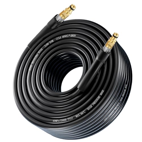 10M Hochdruckschlauch für Kärcher K2 K3 K4 K5 K7, Hochdruckreiniger Schlauch mit Quick Connect Click-System, Hochdruck Verlängerung Ersatzschlauch Hochdruckreiniger Zubehör, 40MPa(5800 PSI) von GEMMAHW