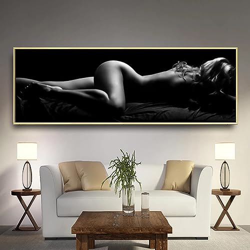 GEMMII Leinwand Druck Wandbild, Moderne sexy Frauen posieren Modellierung, klassisches Poster, gedruckte Aktbilder, Körperkunst, Gemälde auf Leinwand, Wandkunst, 80 x 160 cm, rahmenlos von GEMMII