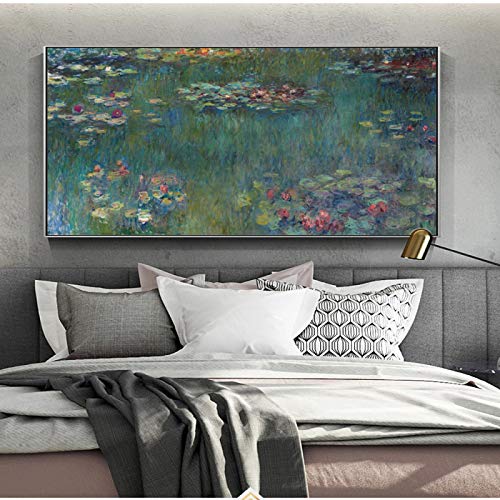 GEMMII Monet Seerosen Leinwandbilder XXL Gemälde Reproduktionen Impressionist Monets berühmte Kunstwerke Wandposter Bild 80 x 160 cm Rahmenlos GEMMII Monet Seerosen Leinwandbilder XXL Gemälde Reproduktionen Impressionist Monets berühmte Kunstwerke Wandposter Bild 80 x 160 cm Rahmenlos von GEMMII