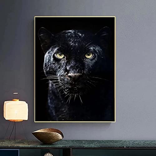 GEMMII Panther-Wildtierbilder Leinwand Druck Wandbild, Gemälde, Poster und Drucke, Wandkunst, moderne Schlafzimmerdekoration, Kunstwerk, 70 x 100 cm, rahmenlos von GEMMII