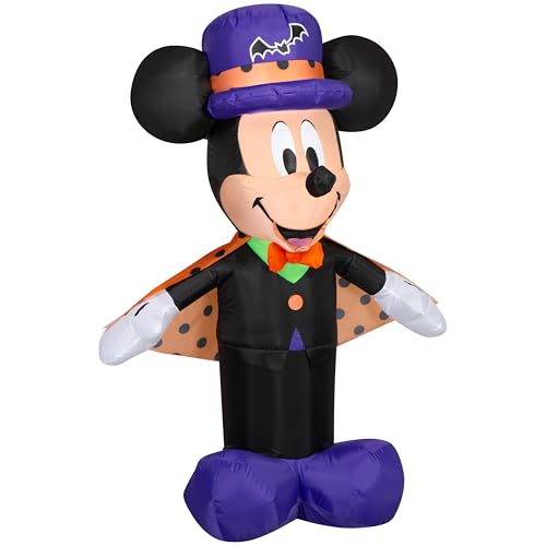 Gemmy Mickey Mouse Polka Dot Fledermaus Kostüm Halloween Airblown Aufblasbares Disney Halloween Dekor von GEMMY