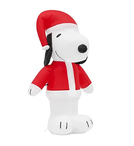 Gemmy Snoopy im Weihnachtsmann-Anzug, aufblasbar, Weihnachtsmotiv von GEMMY