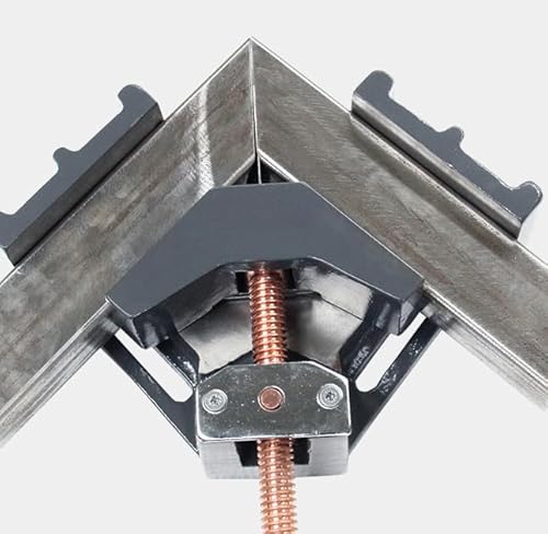 GEMTO AC-60 Winkelklemme 90 Grad aus Gusseisen, 60 mm Spannweite, selbstzentriernde Backe, ergonomischer Griff, präzise Winkelfixierung beim Schweißen, Holz- & Metallbearbeitung, Modellbau, DIY von GEMTO