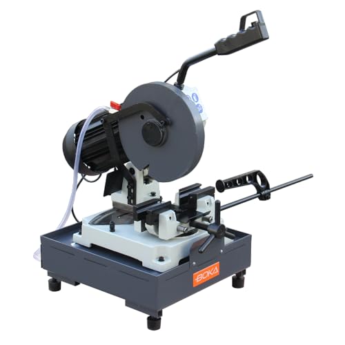 GEMTO CS-225 Metallkreissäge 225 mm, Manuelle Gehrungssäge mit Schnellarbeitsstahlblatt, Doppelschraubstock, Robuste Kappsäge für präzises Metallschneiden von GEMTO