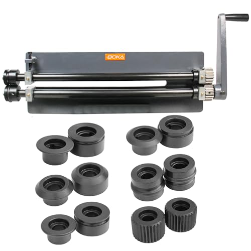 GEMTO RM-18 Rollenbördelmaschine Sickenmaschine Blechbördelmaschine Sickenwalze 457 mm Ausladungstiefe Blechbearbeitung incl. 6 Stück Standard-Walzenpaare von GEMTO