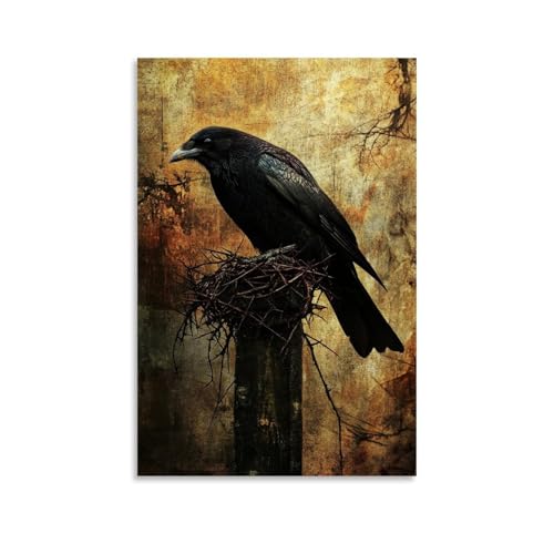 GEMTOFNMA A Crow Carries Thorns to The Cross, Unknowingly Weaving The Crown of Prophecy. Modernes Wandbild, dekoratives Poster zum Aufhängen, 40 x 60 cm GEMTOFNMA A Crow Carries Thorns to The Cross, Unknowingly Weaving The Crown of Prophecy. Modernes Wandbild, dekoratives Poster zum Aufhängen, 40 x 60 cm von GEMTOFNMA
