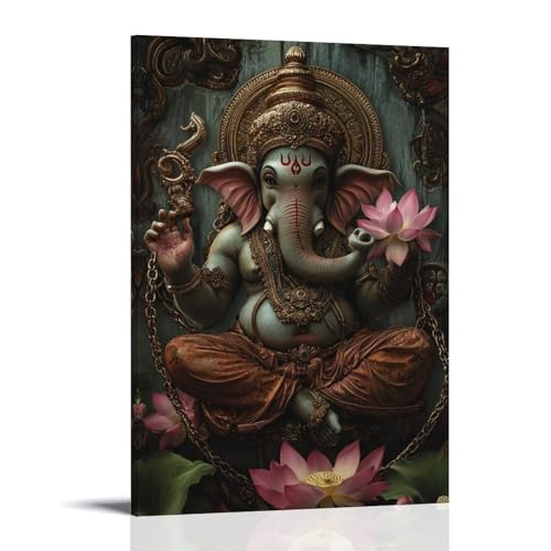 GEMTOFNMA Ganesha Holds A Broken Chain in One Hand And A Blooming Lotus in The Other, Smiling As Hindernisse Dissolve. Modernes Wandbild, dekoratives Poster zum Aufhängen, 30 x 45 cm GEMTOFNMA Ganesha Holds A Broken Chain in One Hand And A Blooming Lotus in The Other, Smiling As Hindernisse Dissolve. Modernes Wandbild, dekoratives Poster zum Aufhängen, 30 x 45 cm von GEMTOFNMA