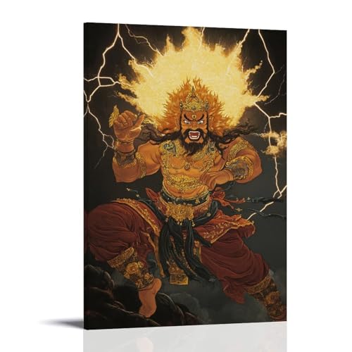 GEMTOFNMA Vajrapani Lifts A Glowing Vajra As Thunder Strikes behind Him, Beschützer des Dharma in Blitzform. Modernes Wandbild, dekoratives Poster zum Aufhängen, 40 x 60 cm GEMTOFNMA Vajrapani Lifts A Glowing Vajra As Thunder Strikes behind Him, Beschützer des Dharma in Blitzform. Modernes Wandbild, dekoratives Poster zum Aufhängen, 40 x 60 cm von GEMTOFNMA