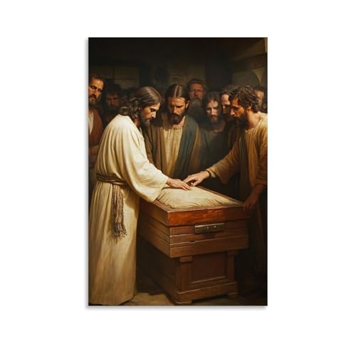 Jesus Touching The Casket of A Widow's Son, His Voice Lifting The Veil between Death And Life Before A Stunned Crowd. Modernes Wandbild, dekoratives Poster zum Aufhängen, 20 x 30 cm Jesus Touching The Casket of A Widow's Son, His Voice Lifting The Veil between Death And Life Before A Stunned Crowd. Modernes Wandbild, dekoratives Poster zum Aufhängen, 20 x 30 cm von GEMTOFNMA