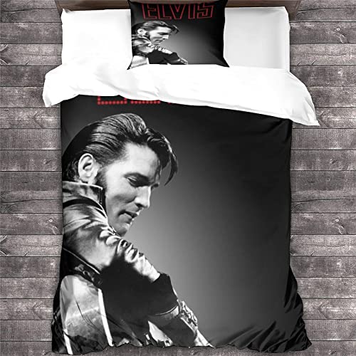 Elvis Presley 3D Rock 'n' Roll Betten Set Singer Stil Bettwäsche Set Weiche Microfaser Goku Bettbezug Mit Kissenbezug einzeln（135x200cm） von GENBAK