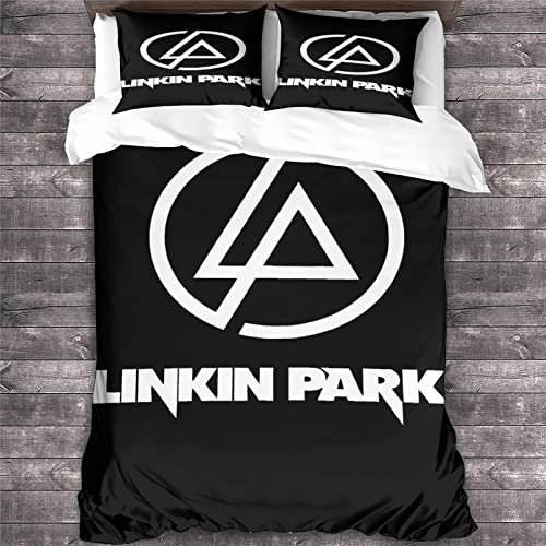 Linkin Park Bettwäsche,Rock 'n' Roll Günstig Bettwäsche Set Jungen Mädchen Kinder 3D Musik Druck Bettbezug Mit Kissenbezug doppelt（200x200cm） von GENBAK