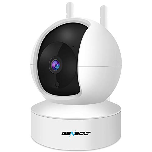 GENBOLT WLAN Überwachungskamera innen mit Nachtsicht, IP Kamera Überwachung für den Innenbereich, Home und Baby Monitor Schwenkbar, Hunde Kamera und Babyfon Kamera mit Automatisches Tracking von GENBOLT