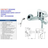 Genebre - K8-Serie Einhebel-Badezimmerarmatur mit Chrom-Kit 60100284566 Genebre - K8-Serie Einhebel-Badezimmerarmatur mit Chrom-Kit 60100284566 von GENEBRE
