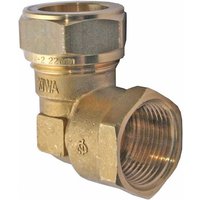 General Fittings - Messing Klemmverschraubung Winkel 18 mm x 1/2 Zoll ig für Kupferrohre von GENERAL FITTINGS