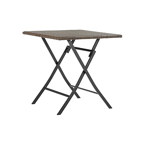 Bistrotisch Quadratisch - Klapptisch - Zena - 2 Personen - Braun - 70X70 cm - Balkontisch - Gartentisch von GENERIC