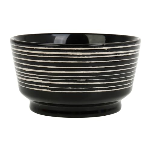 GENEVIEVE LETHU 536207 Schale 61 cl Steingut – Kollektion Les Spulen de Calabries – Ø 13 cm H 7 cm – Farbe Schwarz von GENEVIEVE LETHU