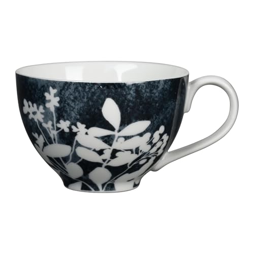 GENEVIEVE LETHU 536504 Tasse 9 cl Porzellan – Serie Ombre Bucoliques – Ø 9 cm H 8,5 cm – Farbe Schwarz, Dekor Weiß von GENEVIEVE LETHU