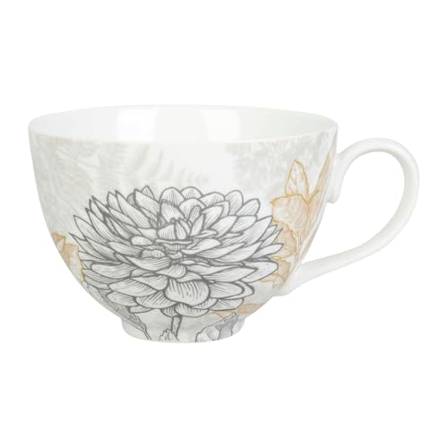 GENEVIEVE LETHU 536512 Tasse 22 cl Porzellan – Kollektion mit bunten Gravuren – Ø 9,5 cm H 6,5 cm – Farbe: Gelb von GENEVIEVE LETHU