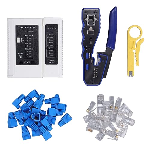 GENGUTOO RJ45 CRIMP -Tool -Kit Pass durch Ethernet Crimper Cat5e Cat6a Modularer Anschluss für die Netzwerkinstallation GENGUTOO RJ45 CRIMP -Tool -Kit Pass durch Ethernet Crimper Cat5e Cat6a Modularer Anschluss für die Netzwerkinstallation von GENGUTOO