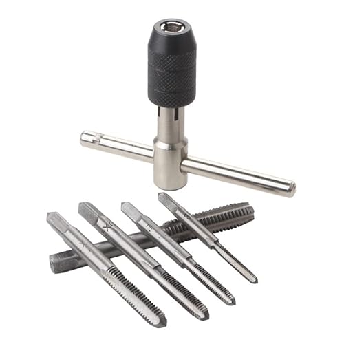 GENGUTOO T -Handle -REAMER 5PCS Gerade Flöte greift Hochgeschwindigkeitsstahl für das Handbuch der Gewinde ein GENGUTOO T -Handle -REAMER 5PCS Gerade Flöte greift Hochgeschwindigkeitsstahl für das Handbuch der Gewinde ein von GENGUTOO