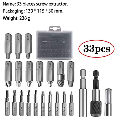 Gengutoo 33pcs beschädigte gestreifte Schraubenextraktor -Set Hochgeschwindigkeitsstahl HSS Allzwecke Extraktorschraubenentferner für verschiedene Schrauben eingestellt Gengutoo 33pcs beschädigte gestreifte Schraubenextraktor -Set Hochgeschwindigkeitsstahl HSS Allzwecke Extraktorschraubenentferner für verschiedene Schrauben eingestellt von GENGUTOO