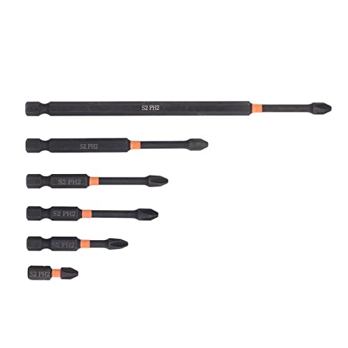 Gengutoo 6pcs Magnetschraubendreher Bit S2 Legierung Stahl PH2 Cross Hex Shank Elektromüter Kit Gengutoo 6pcs Magnetschraubendreher Bit S2 Legierung Stahl PH2 Cross Hex Shank Elektromüter Kit von GENGUTOO