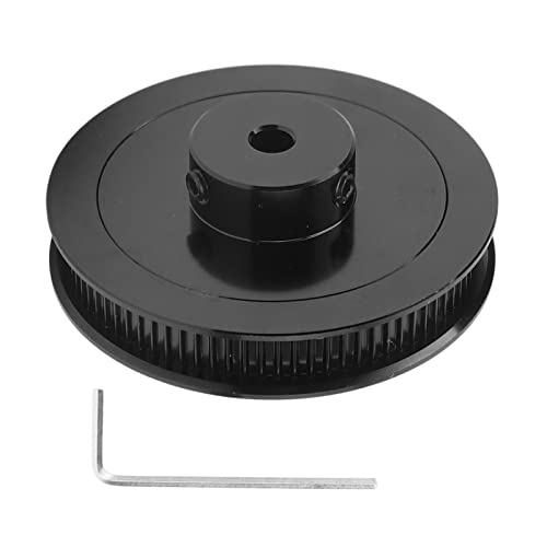 Gengutoo 80T 5mm Timing -Gürtelscheibe Legierung Stahl Synchronrad für 3D -Drucker CNC -Drehmaschine (Schwarz) von GENGUTOO