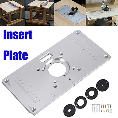 Gengutoo Aluminiumlegierung Router Tischeinsatzplatte für Holzbearbeitungsbänke langlebig Gengutoo Aluminiumlegierung Router Tischeinsatzplatte für Holzbearbeitungsbänke langlebig von GENGUTOO