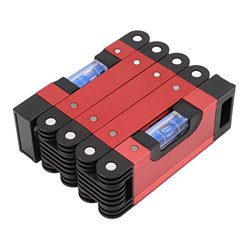 Gengutoo Faltenstufe Messwerkzeug 28 Zoll Magnetischer Aluminiumlegierung Multi -Winkel 4 Level Blasen Kompakt tragbare Holzbearbeitung von GENGUTOO
