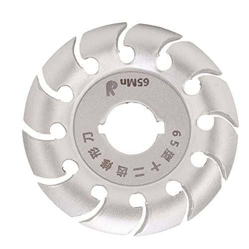 Gengutoo Formungsscheibe Edelstahl 12 Zähne Schnitzscheibenholz Holz Gummi Easy Operation Control Flaches Gravur Holzbearbeitungsschnitze (Silber) von GENGUTOO