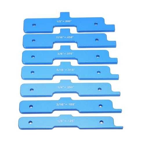 Gengutoo Mess Block Set Aluminiumlegierung Clear Skala Holzbearbeitung Messung Block Blau für Planer Tischsägen von GENGUTOO
