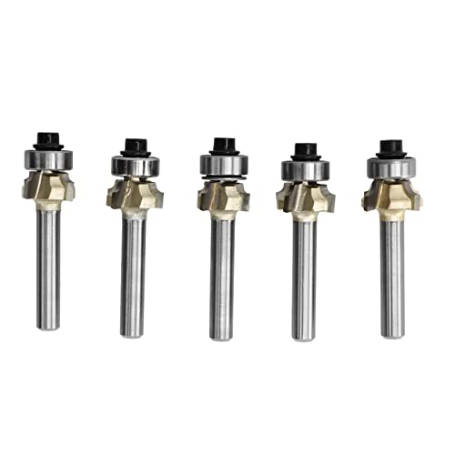 Gengutoo Router Bits Set 4 Flötenseite bilden Router Bit Holzbearbeitung Cutter -Werkzeugkit für alle Holztypen von GENGUTOO