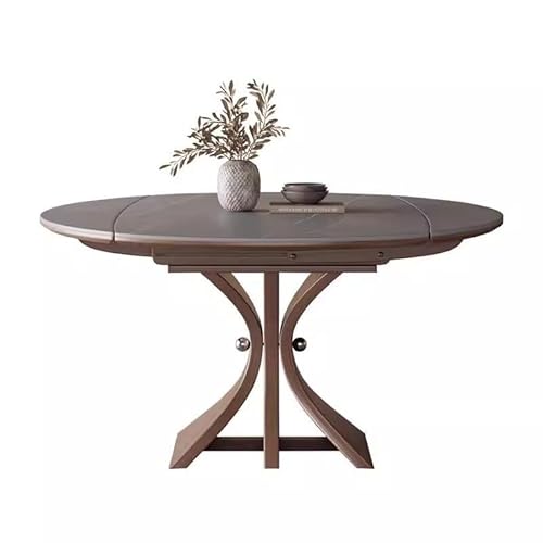 GENHAOSAN Beistelltische Schlafzimmer Ausziehbarer Klapp-Esstisch aus Massivholz, Verstellbarer runder Esstisch, Kleiner Tisch for Zuhause Couchtische Für Das Wohnzimmer(130cm) von GENHAOSAN