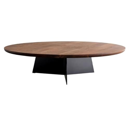 GENHAOSAN Beistelltische Schlafzimmer Kreativer nordischer Couchtisch aus Holz, Kleiner Wohnungswohntisch, Massivholz, runder, Retro-Wohnzimmer-Beistelltisch Couchtische Für Das Wohnzimmer(90cm) von GENHAOSAN