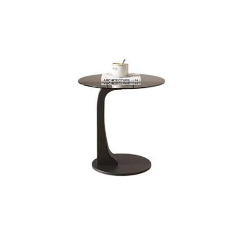 GENHAOSAN Beistelltische Schlafzimmer Sofa Seite Tisch Wohnzimmer Kaffee Kleine Kreative Runde Glas Ecke Licht Luxus Couchtische Für Das Wohnzimmer(A) von GENHAOSAN