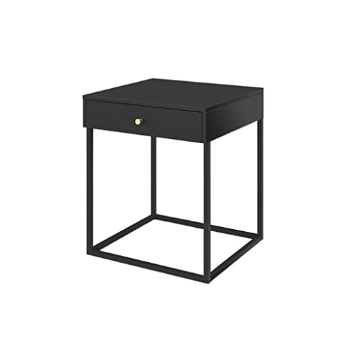 GENHAOSAN Der Nachttisch Home Nachttisch, Nachttisch, schmal, Nachttisch, Schlafzimmermöbel (Schwarz) von GENHAOSAN
