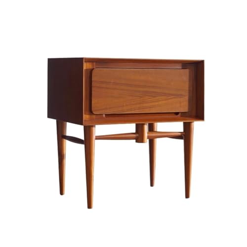 GENHAOSAN Nachttisch Nachttisch Retro Nachttisch Teak Kirschholz Möbel Kleiner Schrank Schlafzimmermöbel von GENHAOSAN
